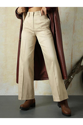 High Star By Styli Solid High Rise Trousers with Belt Loops