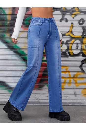Kotty By Styli High-Rise Straight Leg Jeans