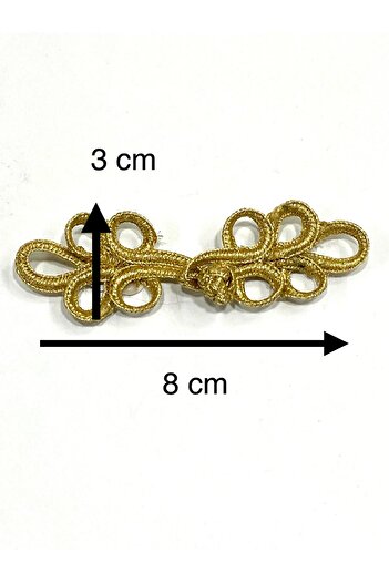 karantuhafiye Gold Small Size Knitted Button - Japanese & Chinese Knotted