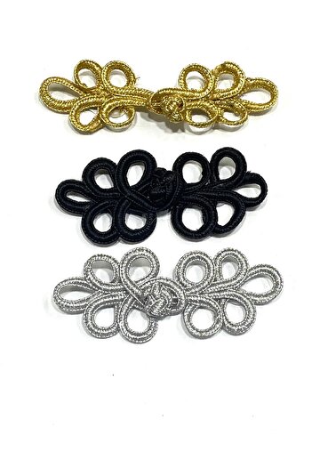 karantuhafiye Gold Small Size Knitted Button - Japanese & Chinese Knotted