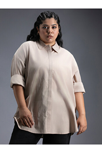 High Star By Styli Plus Size Classic Oversized Casual Shirt