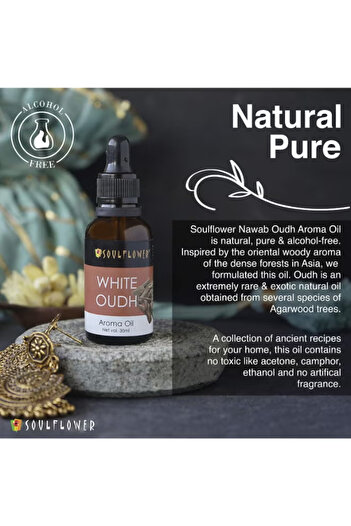 Soulflower White Oudh Aroma Oil Clear 30ml