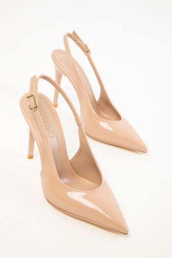 SOHO Nude Patent Leather Women's Classic Heeled Shoes 20403