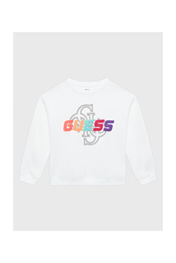 Guess Bílá mikina - pro děti