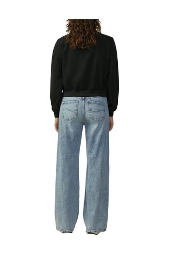 QS by s.Oliver Blouson with Stand up Collars and Ribbed Cuffs