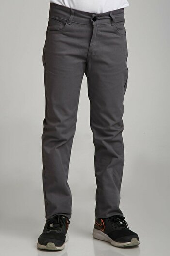 Nacar Unisex Sports Model Gray Canvas Trousers