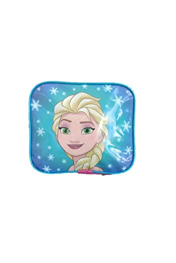 Furkan Mavi Kabartmalı Elsa Frozen Okul Çantası 3 Gözlü Beslenme suluk Hediyeli