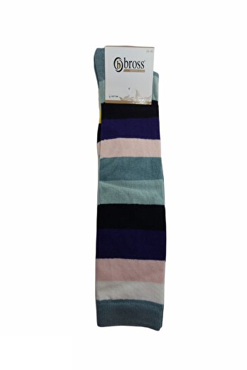 Bross Circle Pattern Knee-Length Cotton Women's Socks