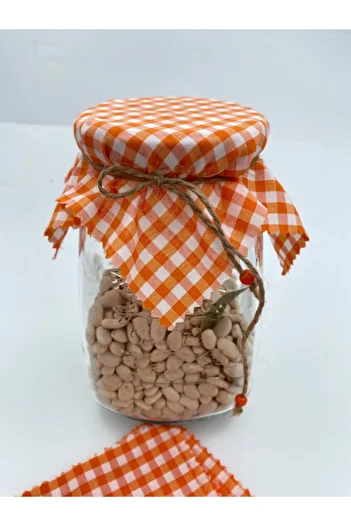 White Alamode Orange Jar Lid Cover 10 pcs