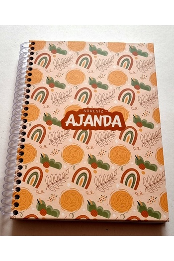 Modellino 200 Sheets Spiral Timeless Agenda with Colorful Stickers Ufen A4 Hard Cover