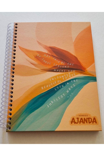 Modellino 200 Sheets Spiral Timeless Agenda with Colorful Stickers Ufen A4 Hard Cover