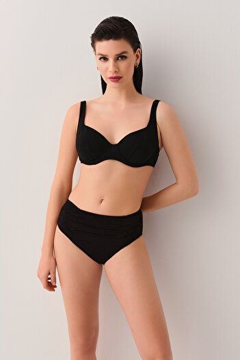 SUWEN Draped Relaxed Fit Bikini Bottom