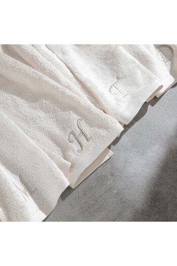 Chakra 50x90 Cm Ecru Solid Embroidered Face Towel