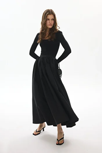 Hooopstore Flera Balloon Black Skirt