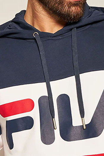 Fila Erkek Kapşonlu Sweatshirt Night Blocked 687001