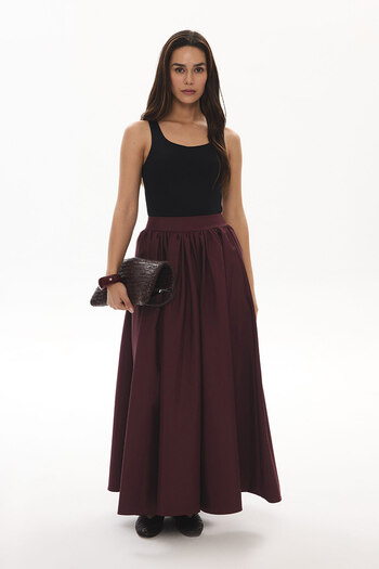Hooopstore Flera Balloon Burgundy Skirt