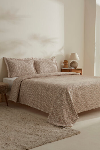 Karaca Home Secret Double Bedspread Set Beige