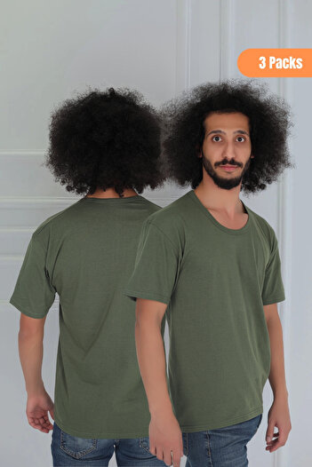 CENNETOĞLU Men's 3-Piece Crew Neck Undershirt in Special Package