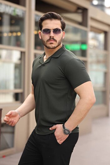 ROBERTO BORNOVA Nurse Collar Placket Ottoman Tshirt / T-Shirt