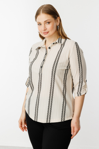 ON Self Textured Patterned Blouse