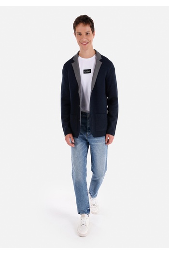 Colin's Slim Fit Erkek Lacivert Hırka