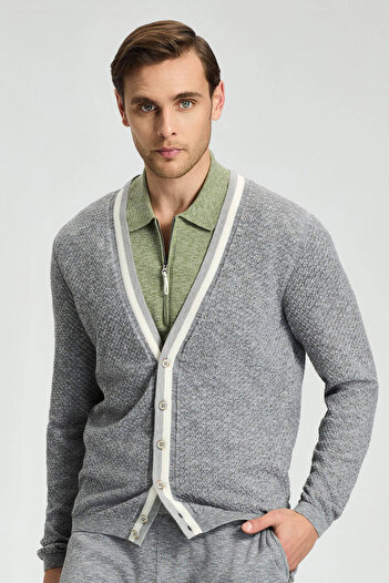 Hemington Pure Cotton Light Gray Sweater Cardigan