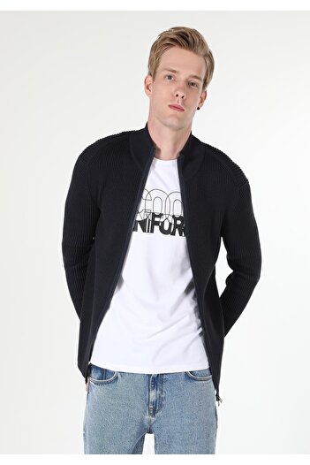 Colin's Ανδρική ζακέτα Slim Fit Navy Blue