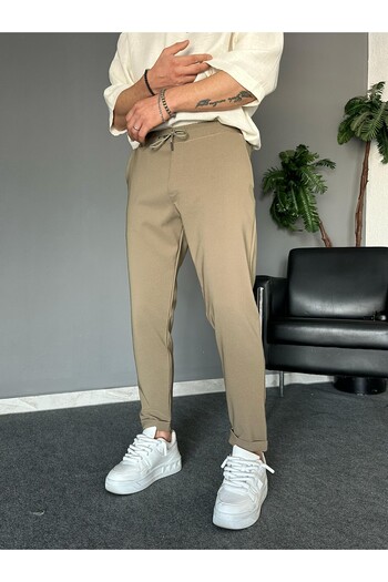 THEMANN Rubber Waist Hürrem Fabric Khaki Jogger