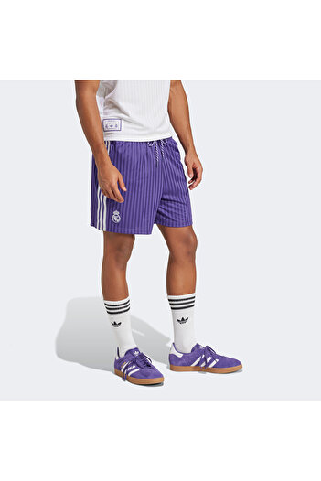 adidas Real Madrid Terrace Icons Erkek Mor Futbol Şortu