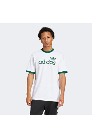 adidas Απλό ανδρικό λευκό μπλουζάκι