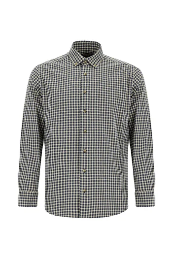 Abdullah Kiğılı Long Sleeve Slim Fit Slim Fit Lumberjack Plaid Cotton Button Collar Shirt