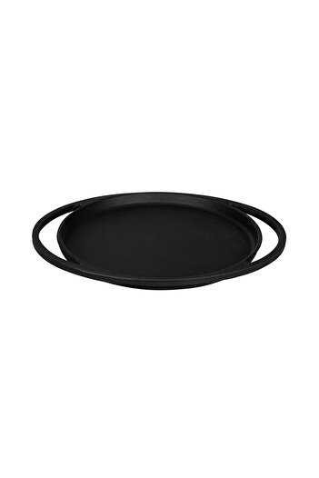 Lava Döküm Yuvarlak Pizza Krep Pankek Tavası Döküm Demir Yekpare Çift Kulplu Çap(Ø)20cm.