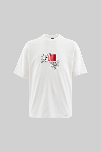 Machinist Men's Plato Oversize Ecru T-Shirt