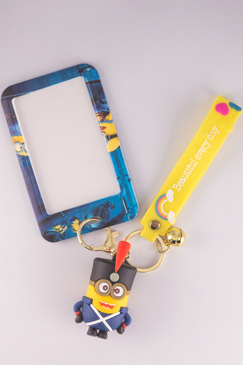 shop Cute Stylish Bob Soldier Figure Keychain and Id Card Holder