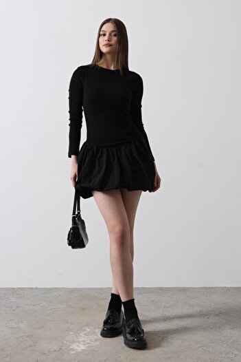 buğrahayalin Balloon Skirt Dress - Black
