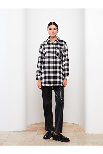 LC Waikiki Lcw Plaid Oversize Women's Lumberjack Shirt