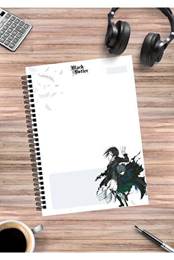 mertfigur Black Butler Sebastian Ciel Grell Anime Spiral Notebook A5 (50Sheets)