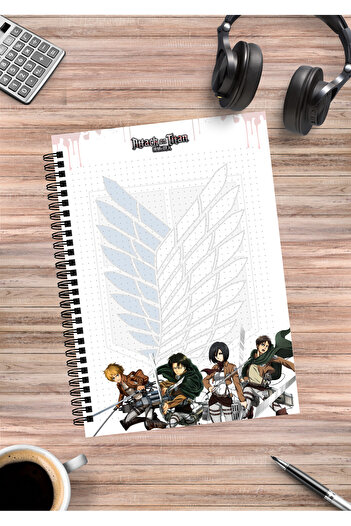 mertfigur Attack on Titan Anime Spiral Notebook (50 Sheets)