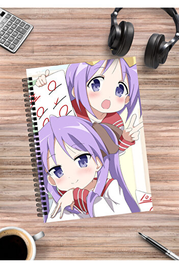 mertfigur Lucky Star Anime Spiral Notebook A5 (50 Sheets)