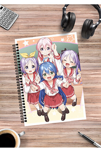 mertfigur Lucky Star Anime Spiral Notebook A5 (50 Sheets)