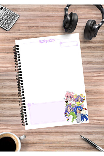 mertfigur Lucky Star Anime Spiral Notebook A5 (50 Sheets)