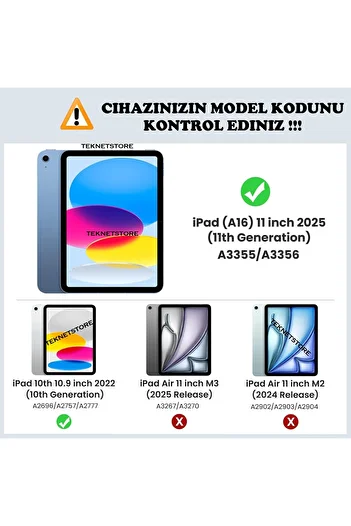 TEKNETSTORE iPad A16 (11Th Generation) 2025 Screen Protector Tablet Nano Flexible Anti-Glare Protection A3355 A3356