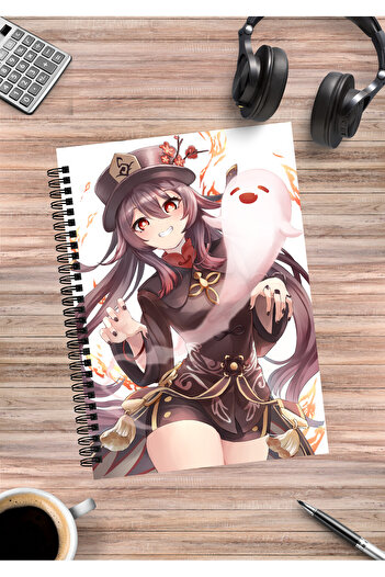 mertfigur Genshin Hu Tao Hutao Anime Spiral Notebook A5 (50Sheets)