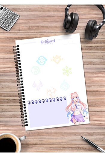 mertfigur Genshin Kokomi Anime Spiral Notebook A5 (50 Sheets)