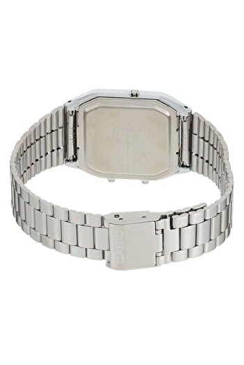 Casio Unisex AQ-230A-1DDF 32mm Analog-Digital Quartz Watch with Stainless Steel Strap - Silver