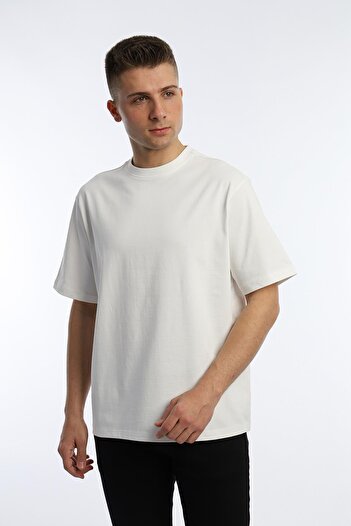 Polo State Ανδρικό μπλουζάκι Oversize White Crew Neck
