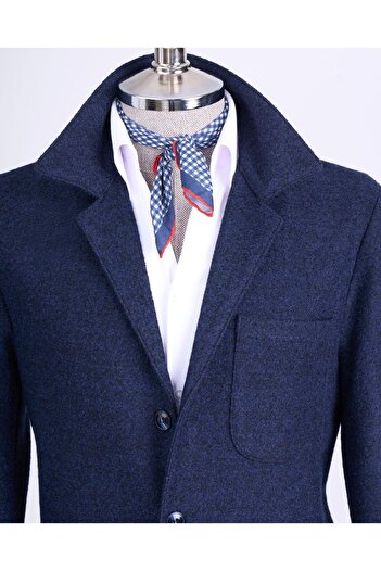TerziAdemAltun Італійський стиль slim fit каше спортивний однобортний піджак чоловічий синій T13544