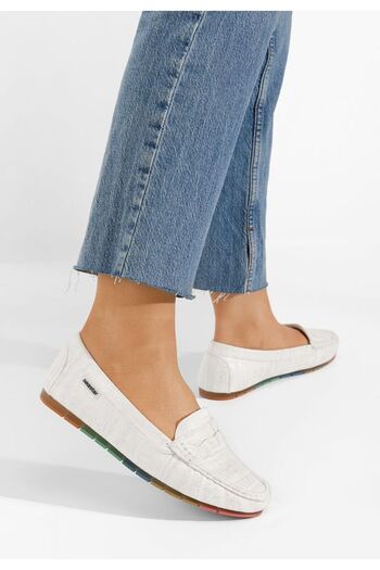 B T Shoes Mocasini dama Tamina albi