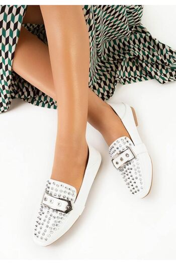 B T Shoes Mocasini dama Paige Albi