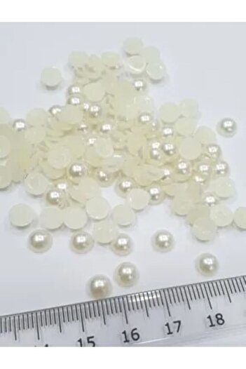 PASAMİA 6 mm Cream Color Half Pearl 25 g (350-400 Pcs)